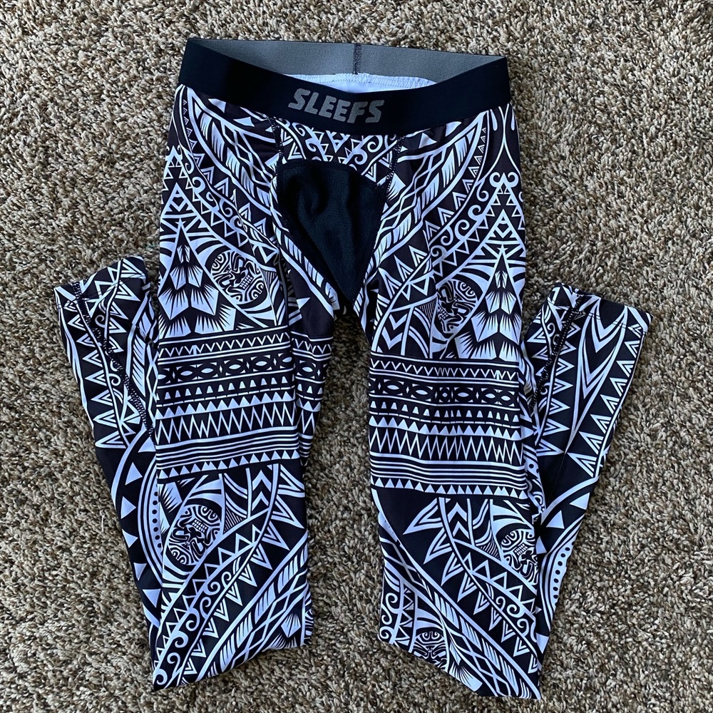 Sleefs Tribal Pattern Sports Compression Leggings
